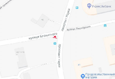 Призматрон, Призма A у Києві, 3x6  Науки просп., 21 - Блакитного вул. - 616182 схема