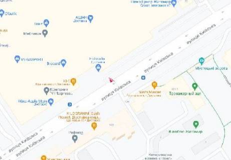 Видеоборд B у Житомирі, 2.3x3.14  Київська вул., 77 (розширення 480х336) - 615985 схема