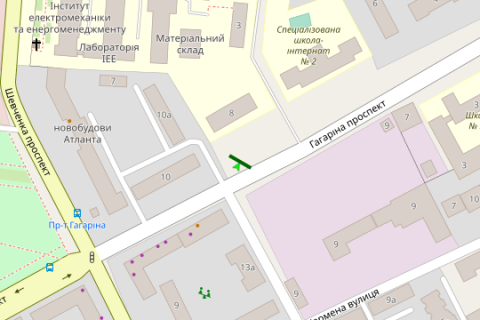 Ситилайт A в Одессе Гагаріна просп., 8 схема