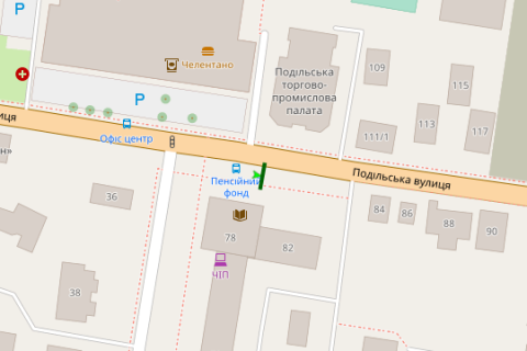 Ситилайт A в Хмельницком, 1.2x1.8  Подільська вул., 78 схема