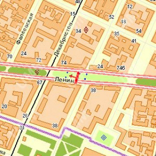 Беклайт A у Миколаєві, 1.2x1.8  Центральний просп. (Леніна просп.) - Декабристів вул., (№3) схема