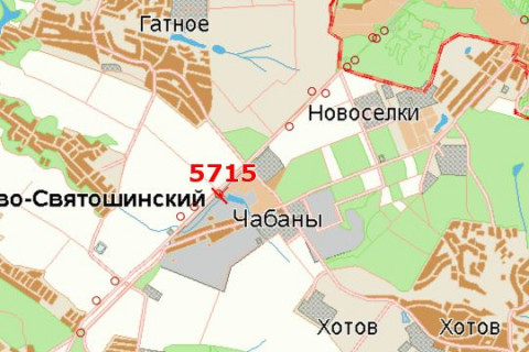 Билборд B в Чабаны, 3x6  Київ - Одеса, 05 км+300м до Києва (зліва в  напр. Одеси) схема