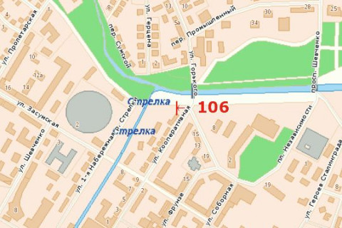 Билборд B в Васильевке, 3x6  Нижньовоскресенська вул. (Кооперативна вул.), 23 схема