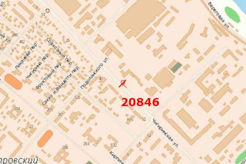 Билборд A в Черкассах, 3x6  Чигиринська вул., 42 схема