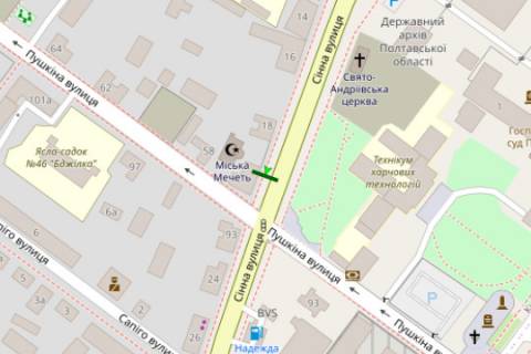 Билборд A в Полтаве, 3x6  Сінна вул., 20 схема