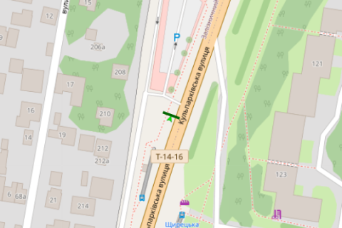 Бэклайт B в Львове, 2.3x3.14  Кульпарківська вул. - Щирецька вул. схема