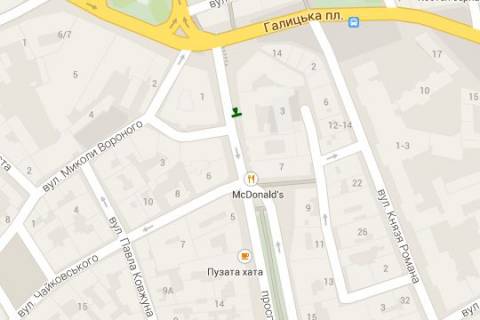 Ситилайт A в Львове, 1.2x1.8  Шевченка Тараса просп., 3 схема