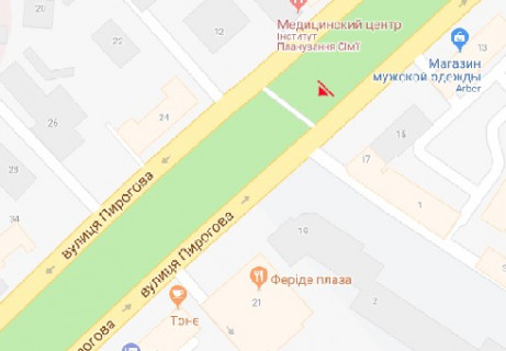 Сітіскролл A у Вінниці, 1.2x1.7  Пирогова вул., 17 схема