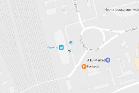 Ситилайт B в Чернигове, 1.2x1.8  Вокзальна пл., (№2) схема