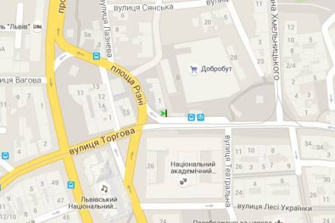 Сiтiлайт B у Львові, 1.2x1.8  Князя Ярослава Осмомисла пл., 23 схема