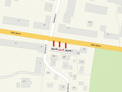 Бэклайт B в Луцке, 1.2x1.8  Волі просп., 14 (№2) схема