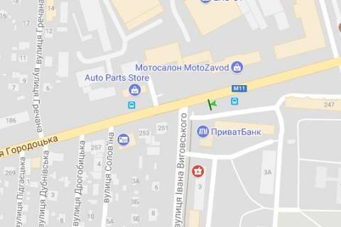 Білборд, Бігборд (Борд)  B у Василівці, 3x6  Городоцька вул. - Виговського вул. (Івана Виговського вул.) схема