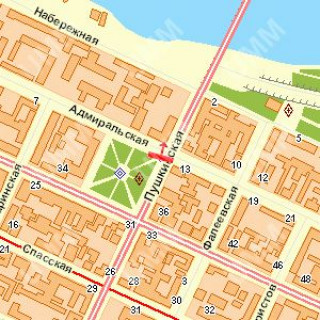 Ситилайт A в Васильевке, 1.2x1.8  Пушкінська вул. - Адміральська вул. схема