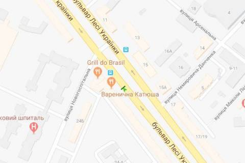 Ситилайт B в Киеве, 1.2x1.8  Лесі Українки бульв., 24 (м-н "Nike") схема