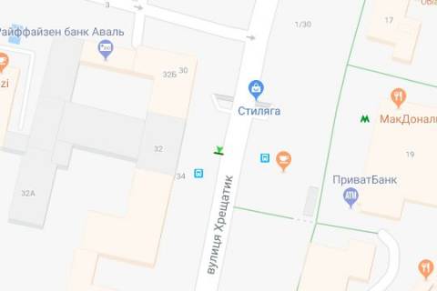 Нестандарт A в Киеве, 1.2x1.8  Хрещатик вул., 32 схема