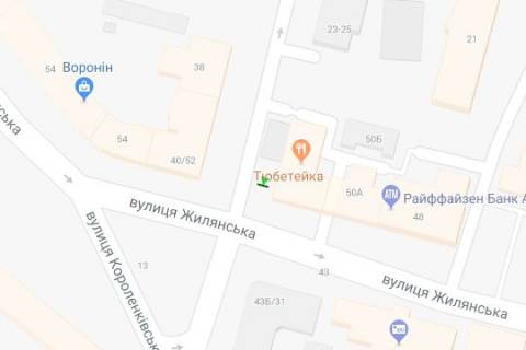 Бэклайт B в Киеве, 1.2x1.8  Тарасівська вул., 29/50 схема