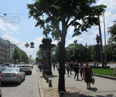 Бэклайт A в Харькове, 1.2x3.6  Сумська вул., 35 (колона) (сторона А) фото 1