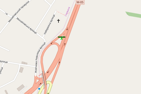 Билборд B в Запорожье, 3x6  Київ - Одеса, 14 км+400м від Києва (зліва у напрямку  Києва) схема