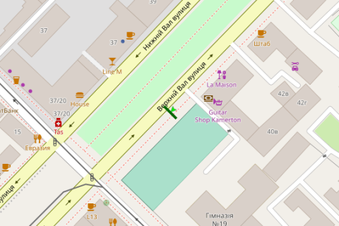 Нестандарт B у Києві, 1.2x1.8  Верхній Вал вул., 40 зуп. "вул.Верхній Вал" схема