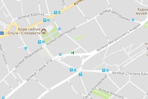 Нестандарт B у Львові, 1.2x1.8  Митрополита Андрея вул. - Степана Бандери вул. схема