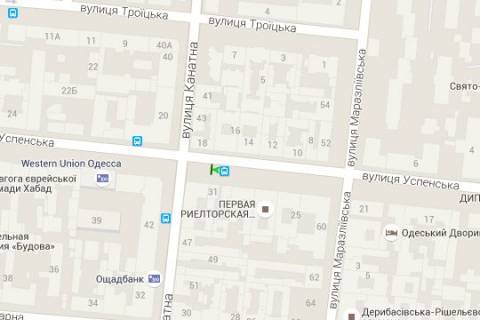 Сiтiлайт B у Одесі, 1.2x1.8  Успенська вул. - Канатна вул., 45 (остановка) схема