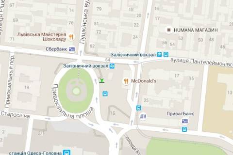 Беклайт B у Одесі, 1.2x1.8  Привокзальна пл. схема