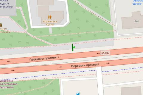 Білборд, Бігборд (Борд)  A у Києві, 3x6  Берестейський просп., 144 схема