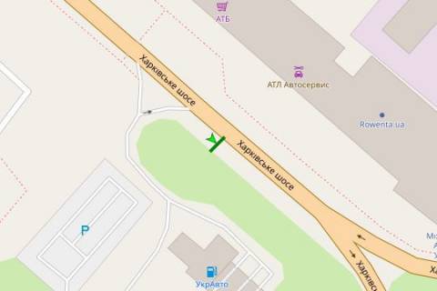 Білборд, Бігборд (Борд)  A у Києві, 3x6  Харківське шосе, 201-203, напроти схема