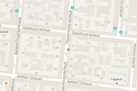Бэклайт A в Одессе, 1.2x1.8  Італійська вул. (Пушкінська)., 31 схема