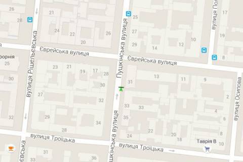 Ситилайт A в Одессе, 1.2x1.8  Пушкінська вул., 31 схема