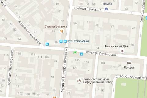 Нестандарт B у Одесі, 1.2x1.8  Успенська вул., 107 - Преображенська вул. (остановка) схема