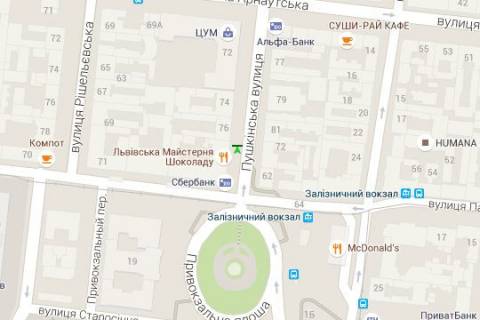 Сiтiлайт A у Одесі, 1.2x1.8  Італійська вул. (Пушкінська)., 76 схема