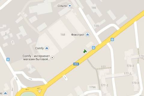 Бэклайт B в Ивано-Франковске, 1.2x1.8  Гетьмана Мазепи вул., 168а (№1) схема