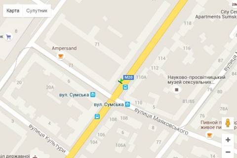 Беклайт A у Харкові, 1.2x1.8  Сумська вул., 71 схема
