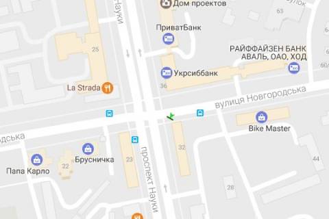 Скролер, Скрол B у Харкові Науки просп. (Леніна просп.) - Новгородська вул., №1 - 272391 схема