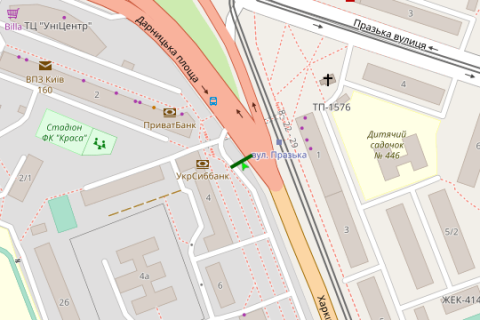 Билборд B в Васильевке, 3x6  Харківське шосе, 4 схема