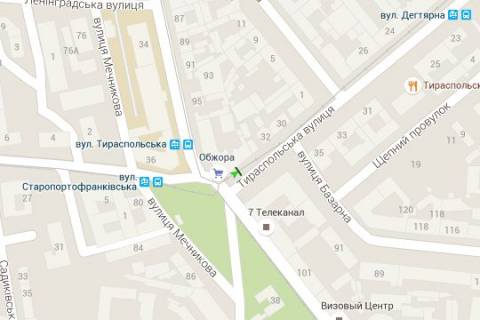 Нестандарт B у Одесі, 1.2x1.8  Тираспольська вул., 34 - Старопортофранківська вул., 97 - Колонтаєвська вул. (остановка) схема