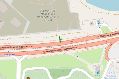 Видеоборд + в Киеве, 4x8  Миколи Бажана просп., ЖК "Зарічний" (розширення 768х384) - 472365 схема