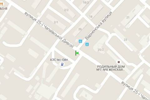 Билборд B в Одессе, 3x6  Варненська вул. (Дмитра Байди-Вишневецького вул.) - Інглезі вул. (25-ої Чапаєвської Дивізії вул.) схема