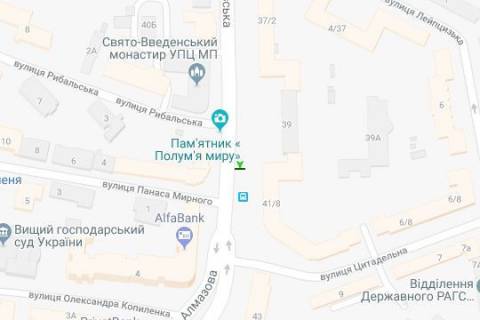 Ситилайт B в Киеве, 1.2x1.8  Князів Острозьких вул., 41/8 схема
