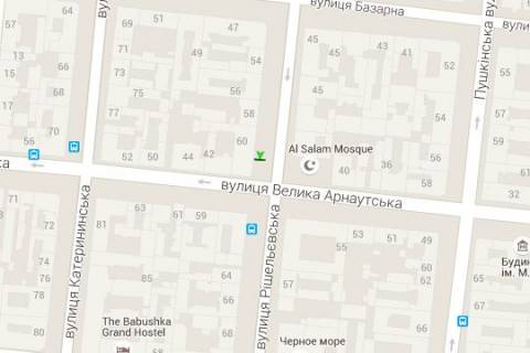 Беклайт A у Одесі, 1.2x1.8  Рішельєвська вул., 60 - Велика Арнаутська вул. (направл на залізн. вокзал) схема