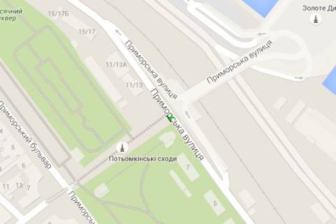 Ситилайт A в Одессе, 1.2x1.8  Приморська вул., (Потьомкінські сходи) схема