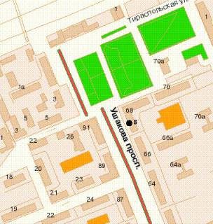 Сiтiлайт B у Херсоні, 1.2x1.8  Ушакова просп., 68 схема