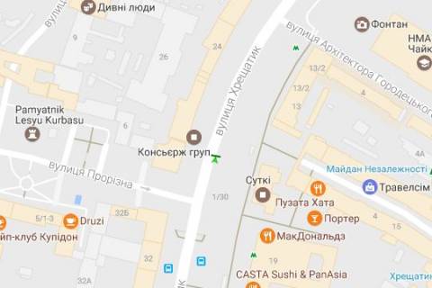 Скроллер A в Киеве, 1.2x1.8  Хрещатик вул., 15 (навпроти входу в "Пасаж") - 272581 схема