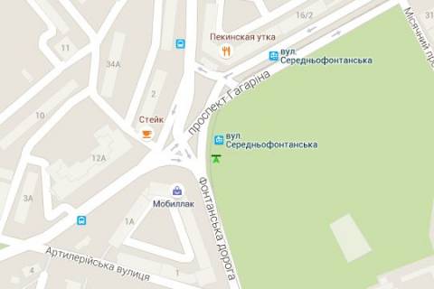 Нестандарт A у Одесі, 1.2x1.8  Сeредньофонтанська пл - Фонтанська дорога - Гагаріна просп. схема