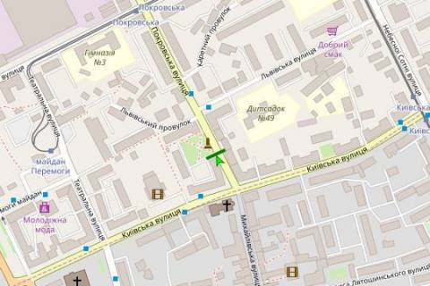 Билборд B в Житомире, 3x6  Покровська вул. (Щорса вул.), 3 схема