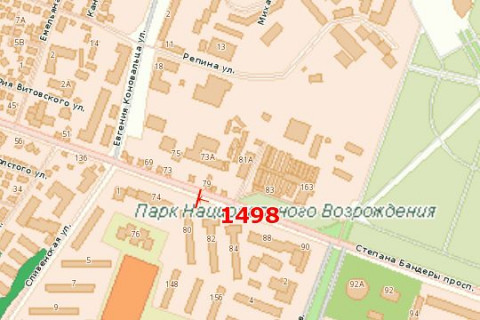Билборд B в Васильевке, 3x6  Степана Бандери просп., 78 схема