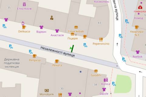 Ситилайт A в Ивано-Франковске, 1.2x1.8  Незалежності вул., 41 схема