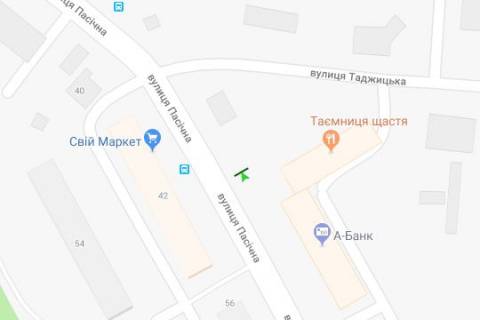 Билборд A в Васильевке Пасічна вул., 43 схема