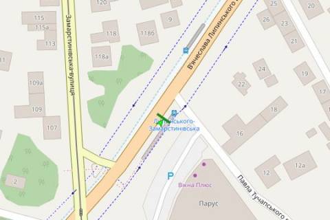 Сiтiлайт A у Львові, 1.2x1.8  Вячеслава Липинського вул., 26 схема